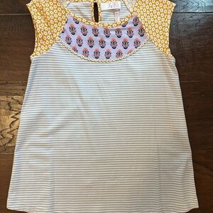 Matilda Jane Sharing Secrets Floral and Striped Sleeveless Top